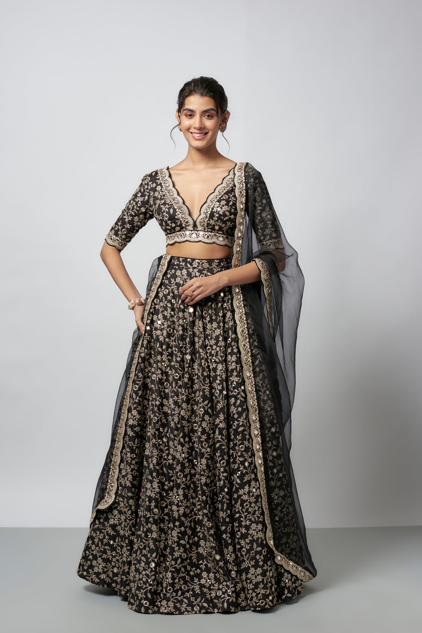 Gopi Vaid Eesha Lehenga Set indian designer wear online shopping melange singapore