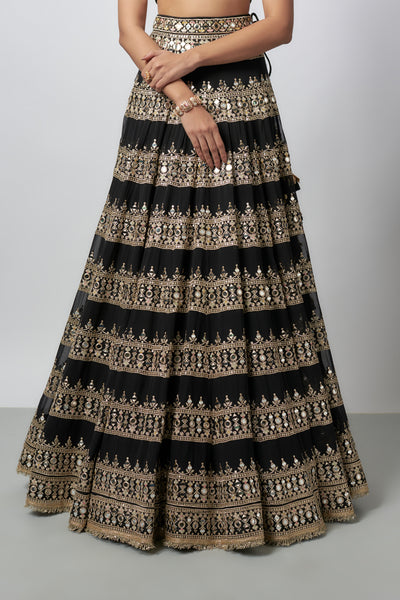 Gopi Vaid Farheen Lehenga Set indian designer wear online shopping melange singapore