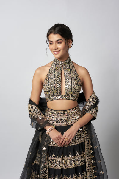 Gopi Vaid Farheen Lehenga Set indian designer wear online shopping melange singapore