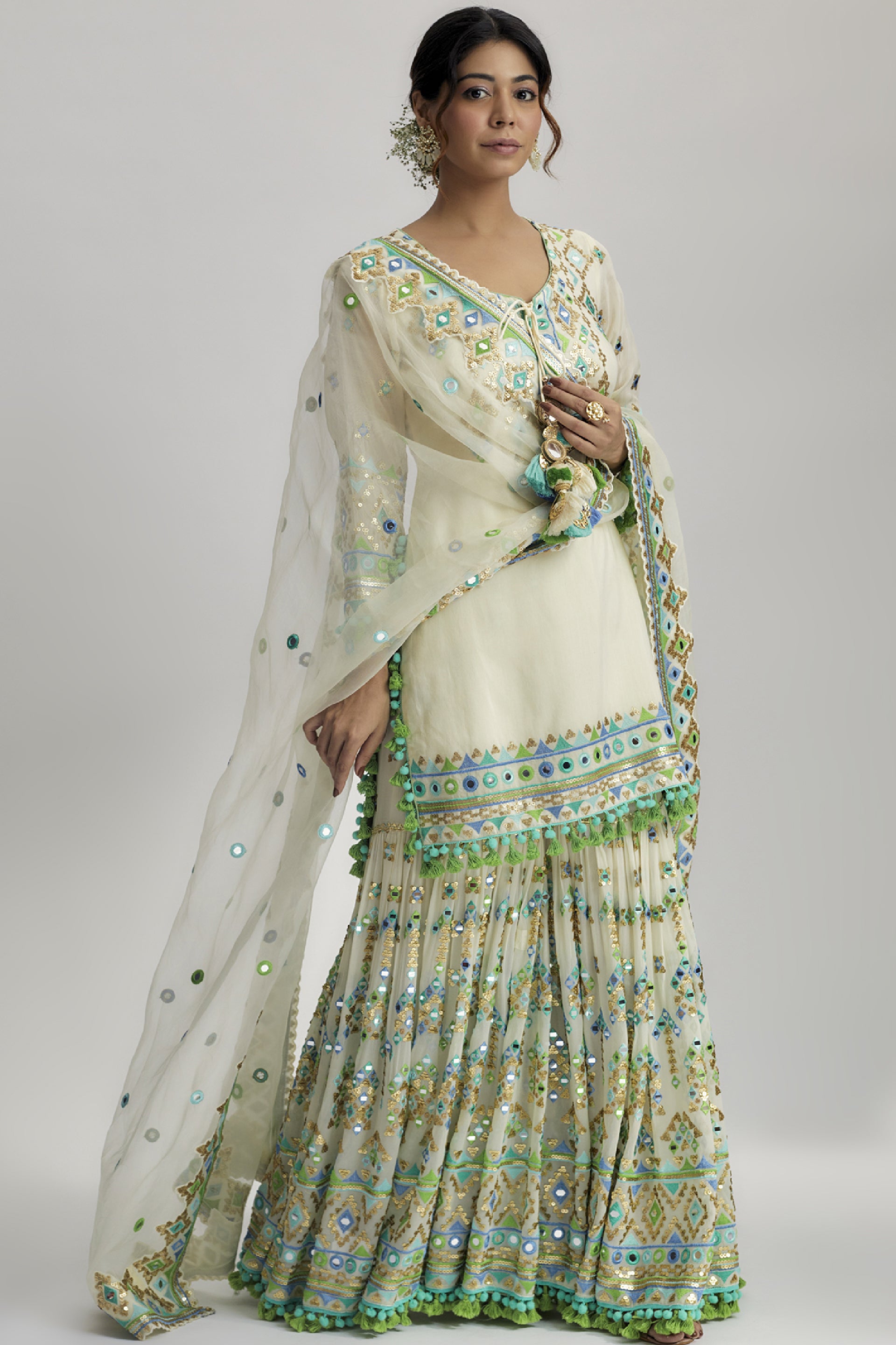 Friya Short Kurta Sharara Set – Melange Singapore