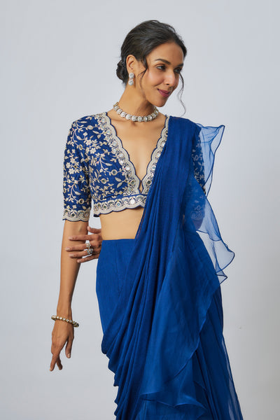 Gopi Vaid Ganika Saree Set indian designer wear online shopping melange singapore