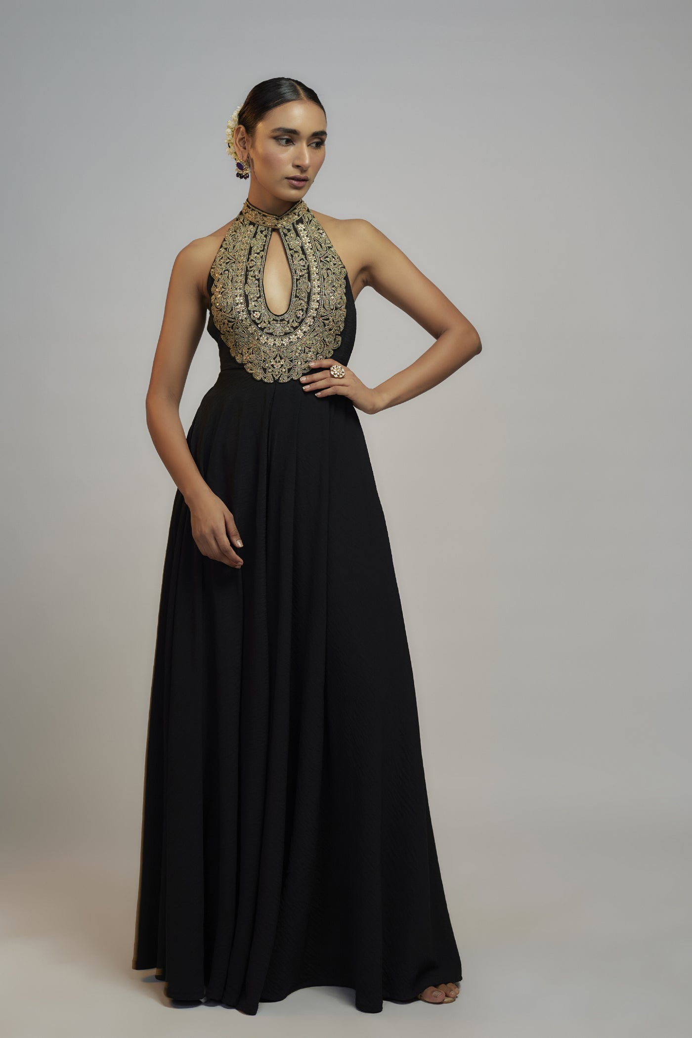 Gopi Vaid Golconda Fana Gown Indian designer wear online shopping melange singapore