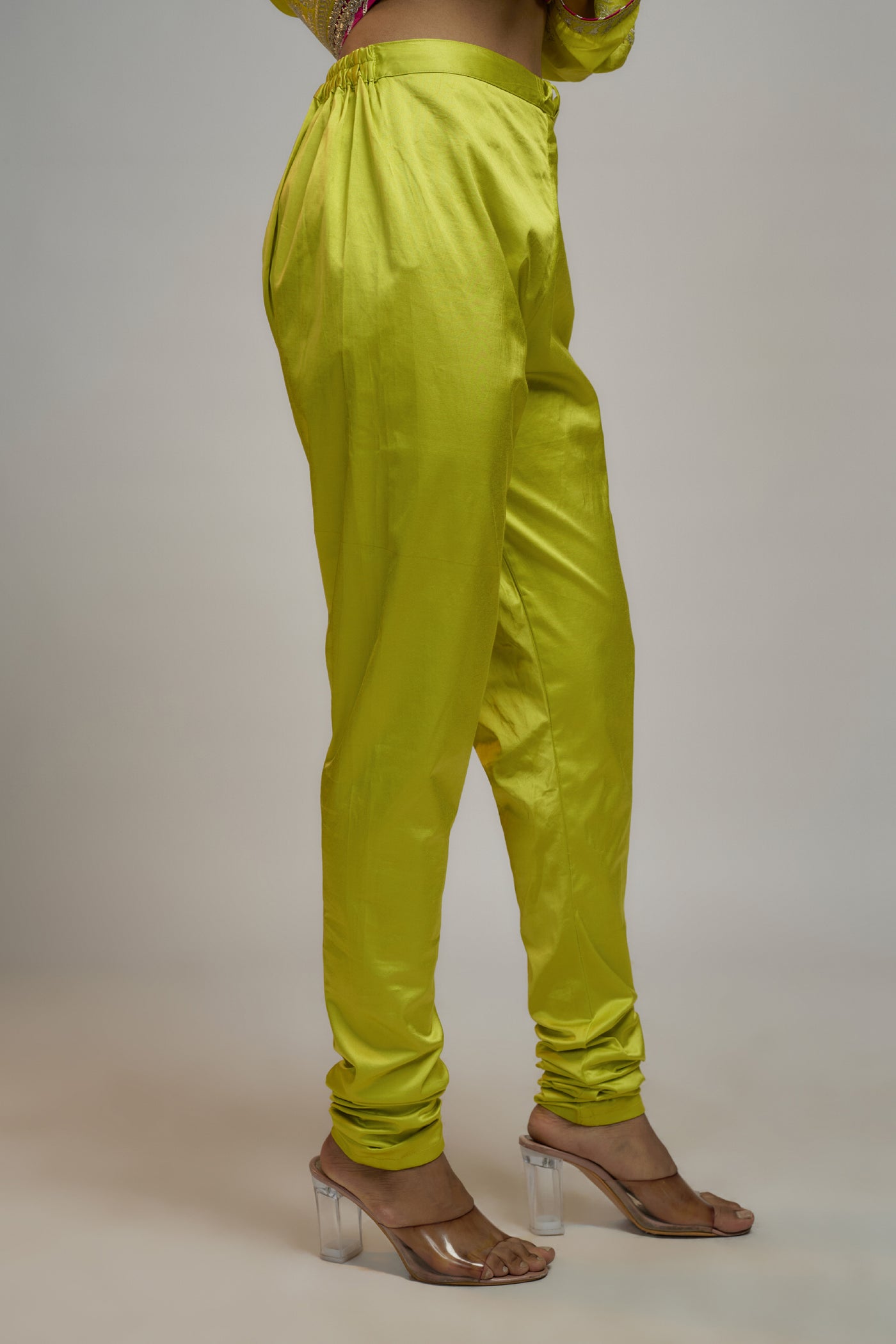 Gopi Vaid Golconda Aarohi AG Set Lime Green indian designer wear online shopping melange singapore