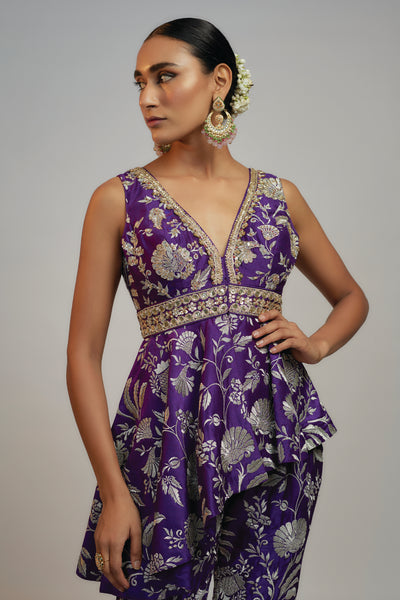 Gopi Vaid Golconda Adveta Pant Set indian designer wear online shopping melange singapore