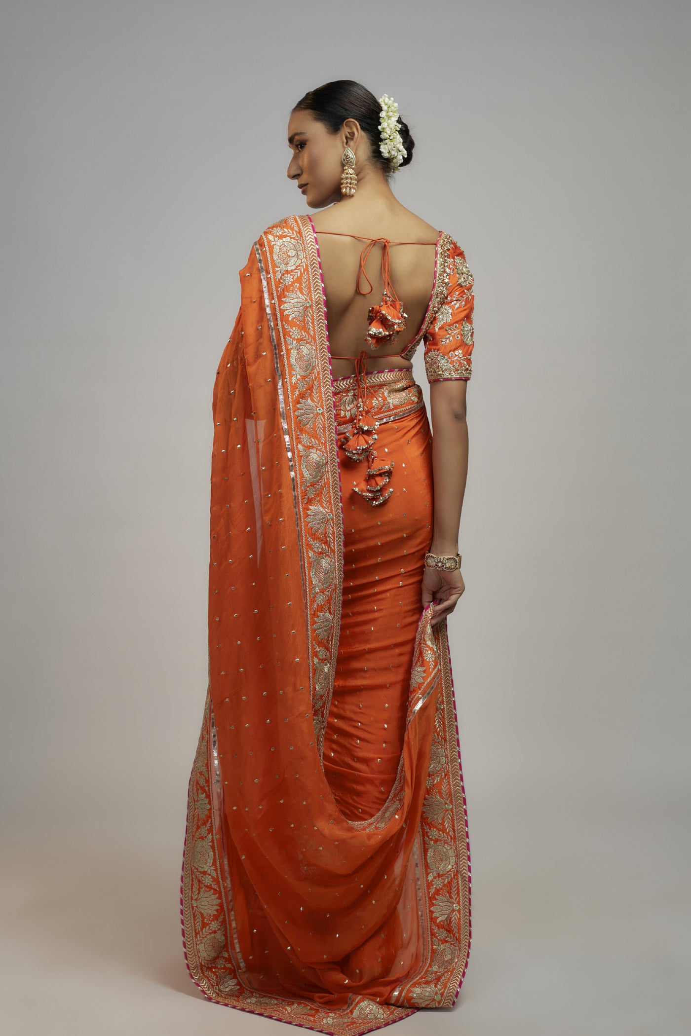 Gopi Vaid Golconda Fez Saree Set Indian designer wear online shopping melange singapore