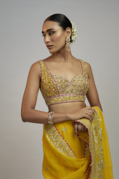 Gopi Vaid Golconda Imroz Saree Set indian designer wear online shopping melange singapore