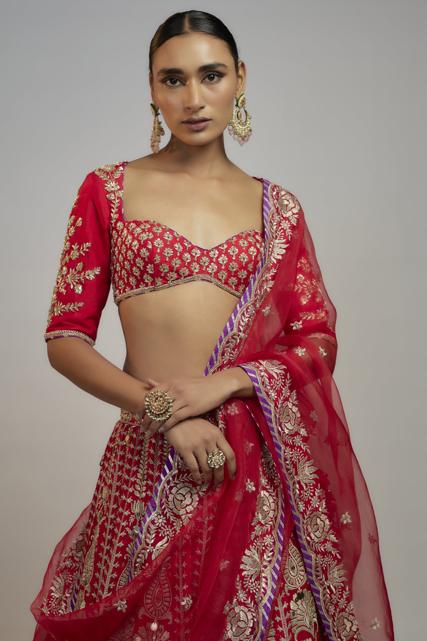Gopi Vaid Golconda Jasmin Lehenga Set indian designer wear online shopping melange singapore