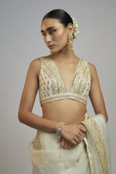Gopi Vaid Golconda  Maahi Saree set indian designer wear online shopping melange singapore