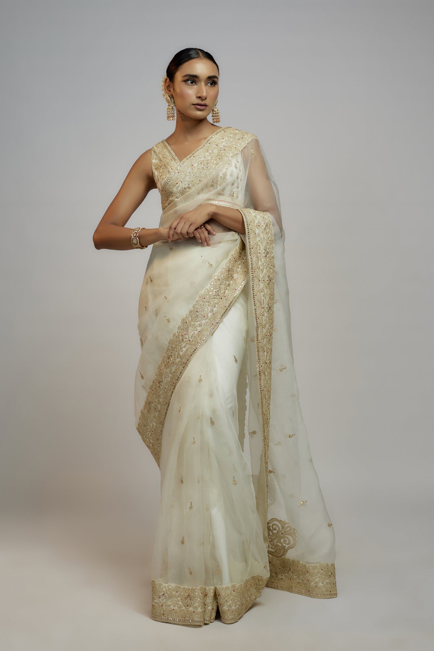 Gopi Vaid Golconda  Maahi Saree set indian designer wear online shopping melange singapore