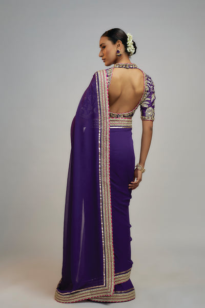 Gopi Vaid Golconda Myra saree set indian designer wear online shopping melange singapore