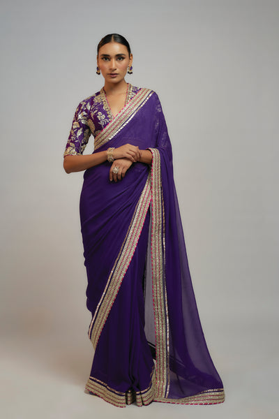 Gopi Vaid Golconda Myra saree set indian designer wear online shopping melange singapore