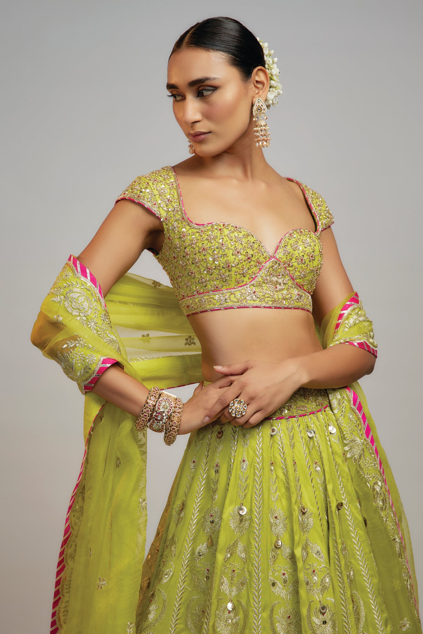 Gopi Vaid Golconda Nayla Lehenga Set indian designer wear online shopping melange singapore