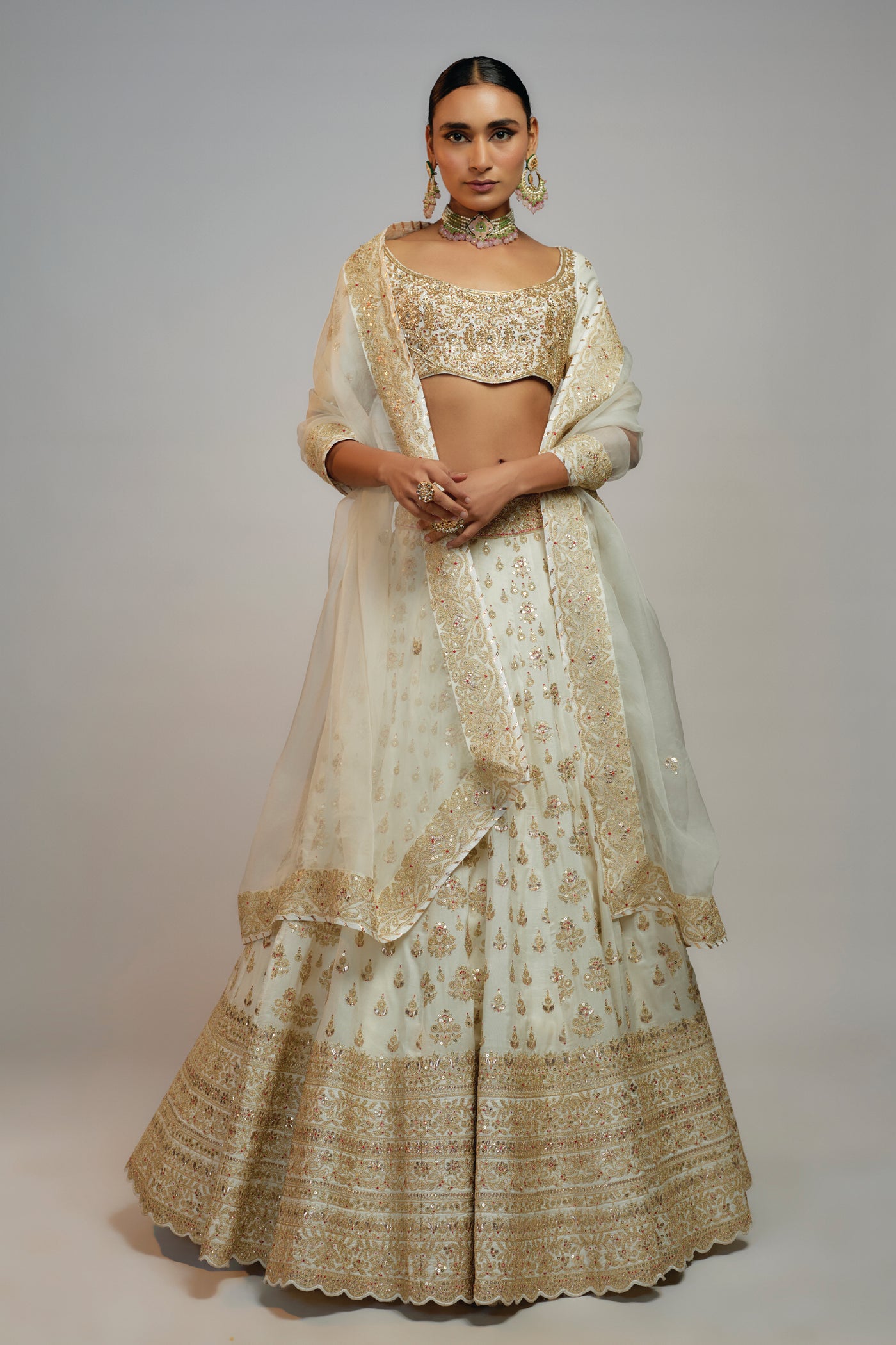 Gopi Vaid Golconda Shahi Lehenga Set indian designer wear online shopping melange singapore