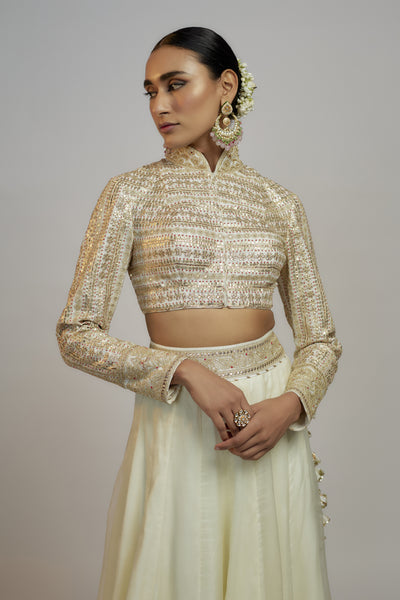 Gopi Vaid Golconda Shaziya  Skirt Setndian designer wear online shopping melange singapore