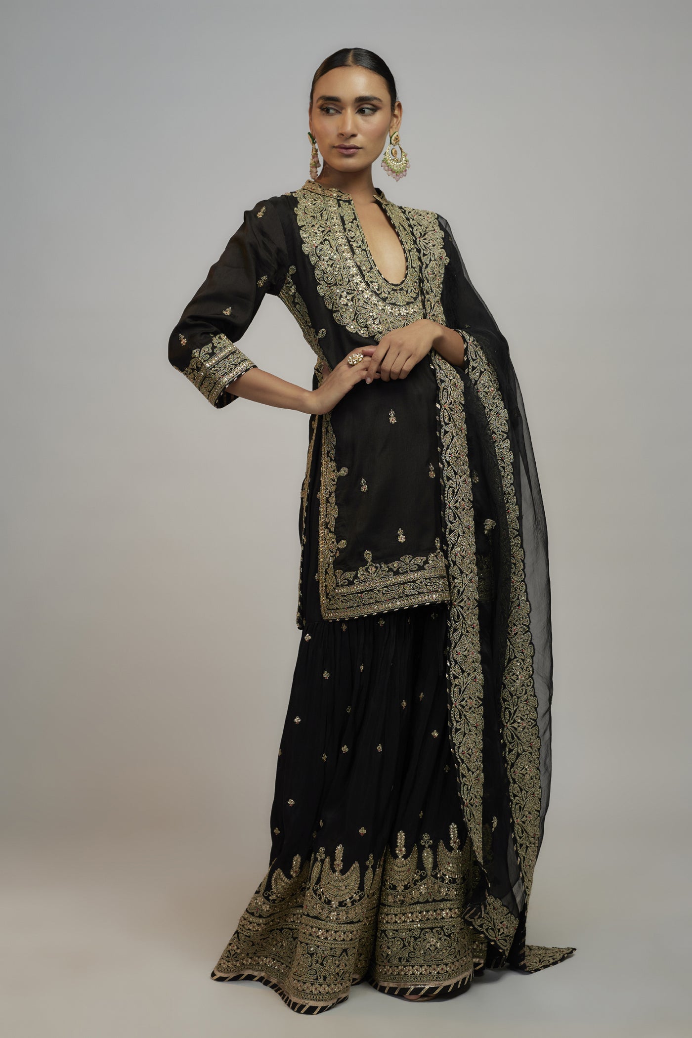 Gopi Vaid Golconda Siddhat Sharara Set  Indian designer wear online shopping melange singapore