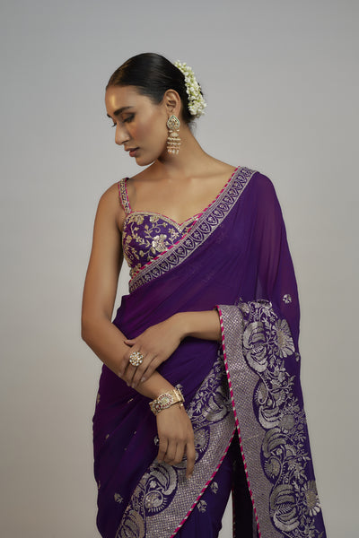 Gopi Vaid Golconda Yamini Saree Set indian designer wear online shopping melange singapore