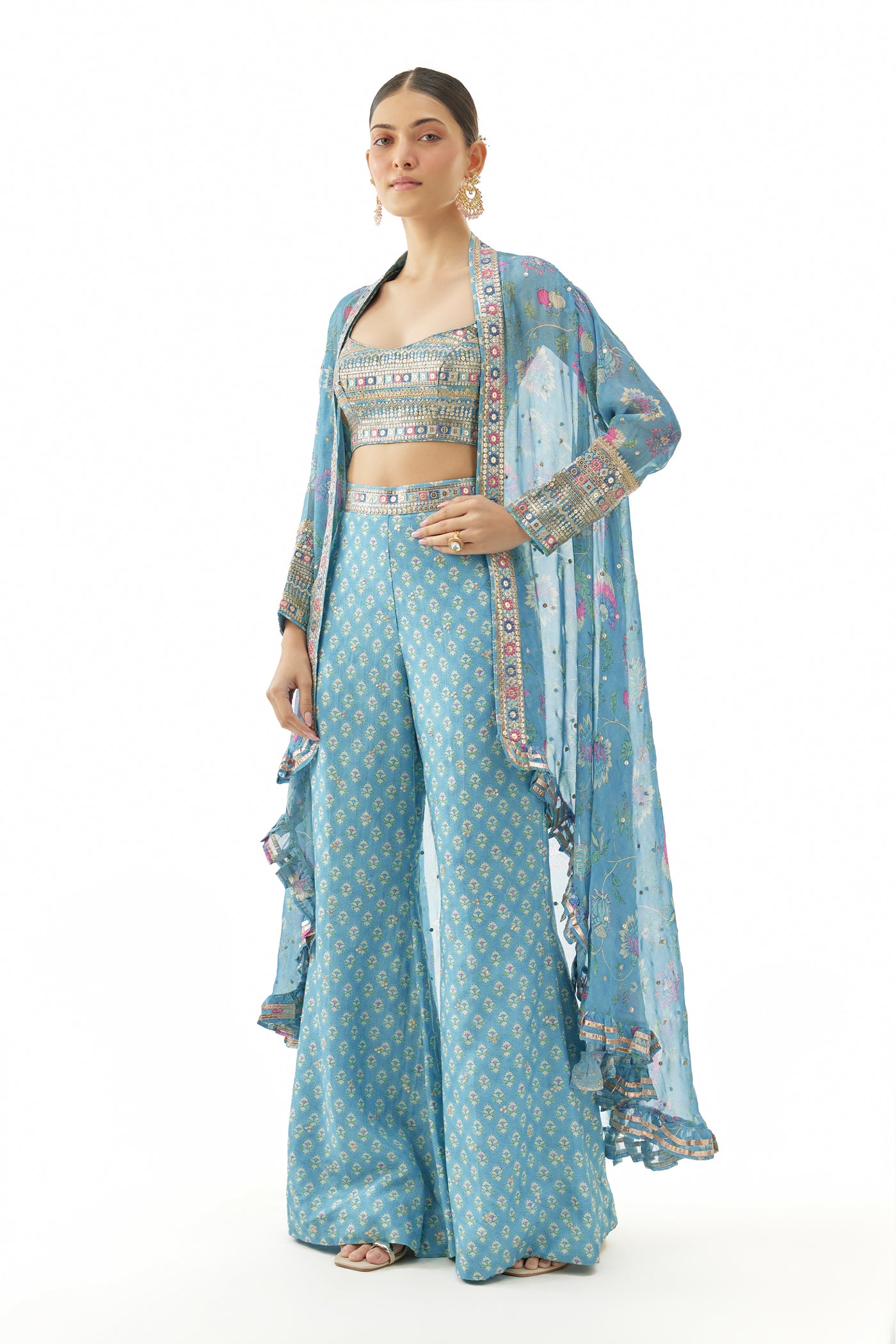 Gopi Vaid Gunjan Pant Set indian designer wear online shopping melange singapore 