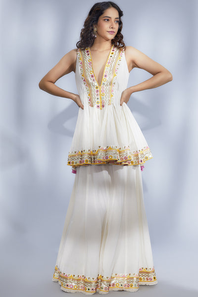 Gopi Vaid Hana Sharara Set indian designer wear online shopping melange singapore