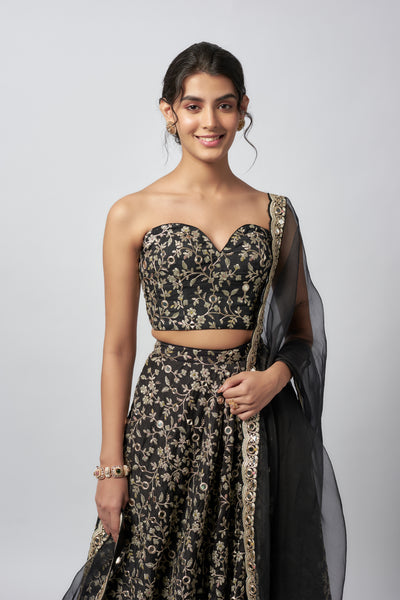 Gopi Vaid Harshini Lehenga Set indian designer wear online shopping melange singapore