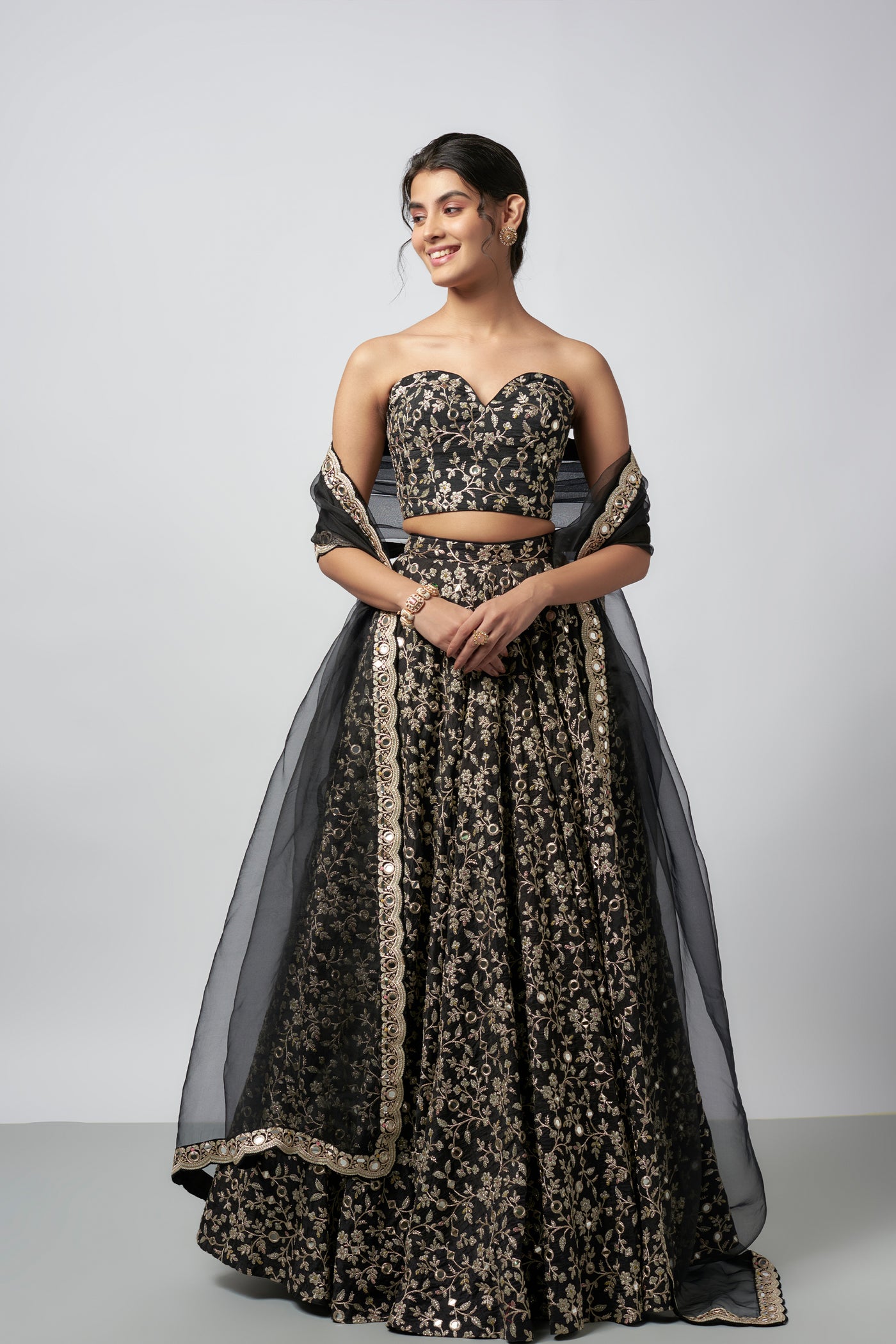 Gopi Vaid Harshini Lehenga Set indian designer wear online shopping melange singapore