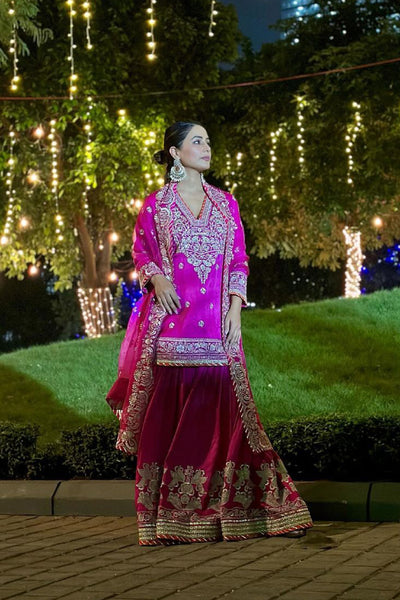 Gopi Vaid Hina Khan Sharara Set Indian designer wear online shopping melange singapore