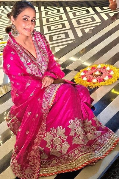 Gopi Vaid Hina Khan Sharara Set Indian designer wear online shopping melange singapore