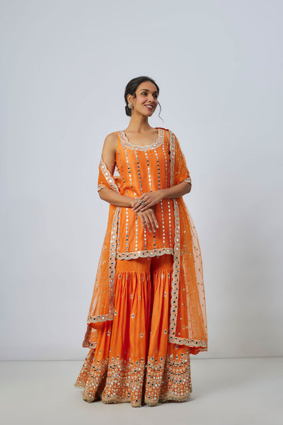 Gopi Vaid Hrida Sharara Set indian designer wear online shopping melange singapore
