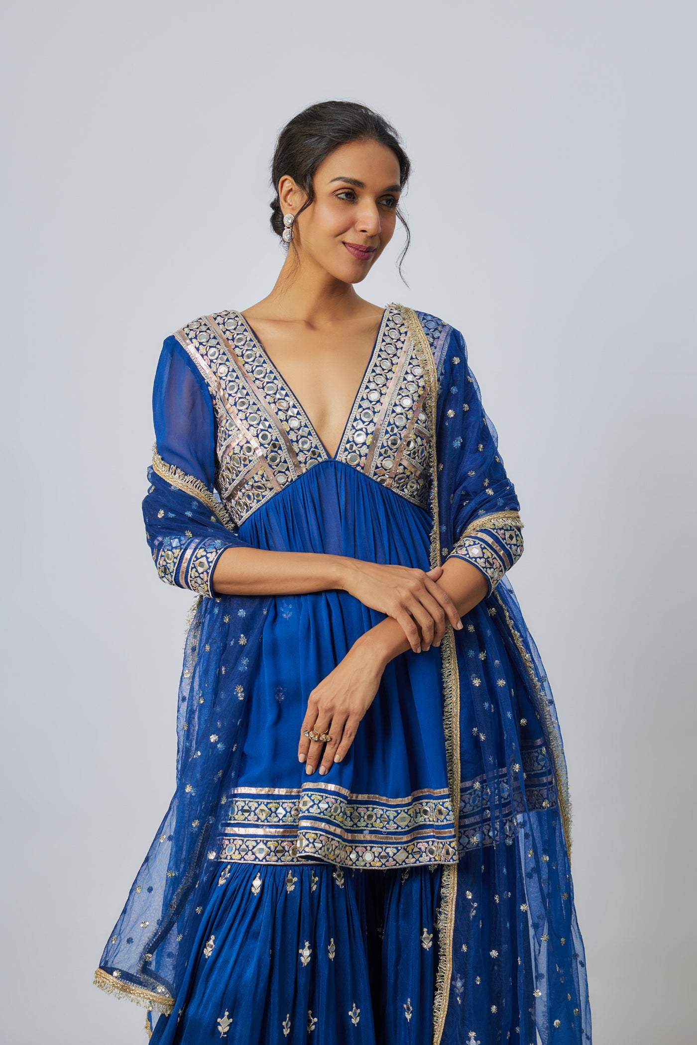 Gopi Vaid Inika Sharara Set indian designer wear online shopping melange singapore