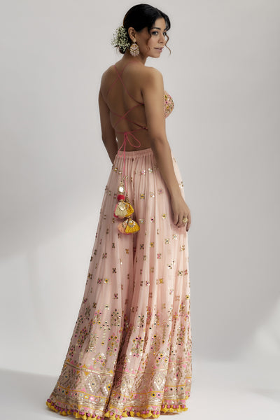 Gopi Vaid Ira Bustier With Flared Pants indian designer wear online shopping melange singapore