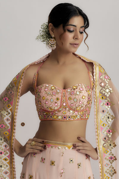 Gopi Vaid Ira Bustier With Flared Pants indian designer wear online shopping melange singapore