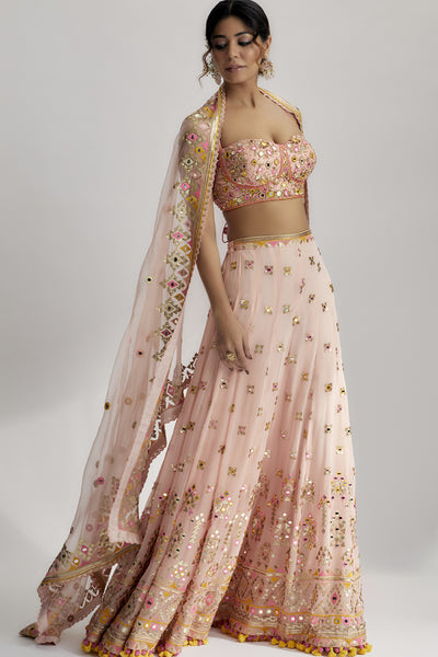 Gopi Vaid Ira Bustier With Flared Pants indian designer wear online shopping melange singapore