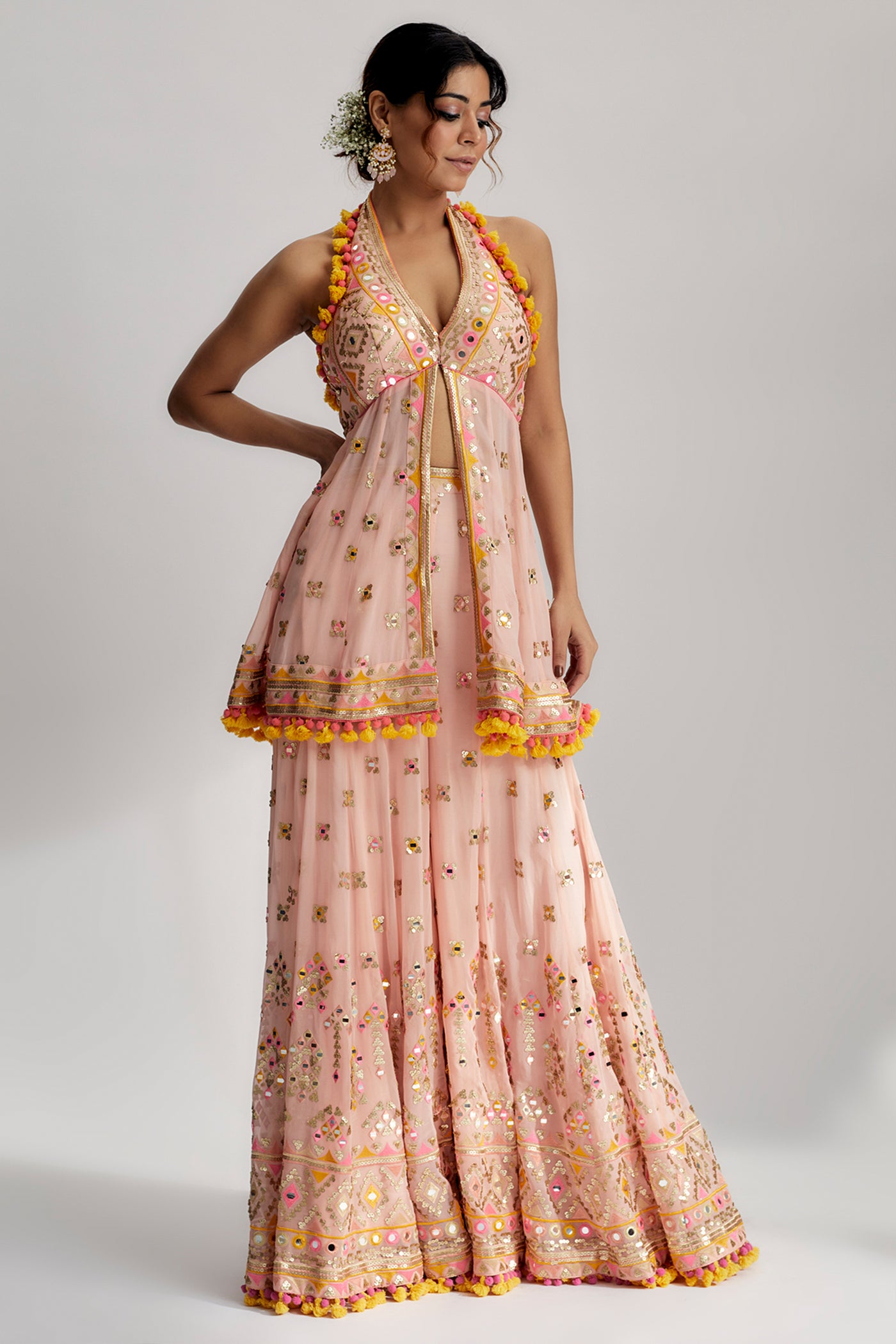 Gopi Vaid Ishana Sharara Set indian designer wear online shopping melange singapore