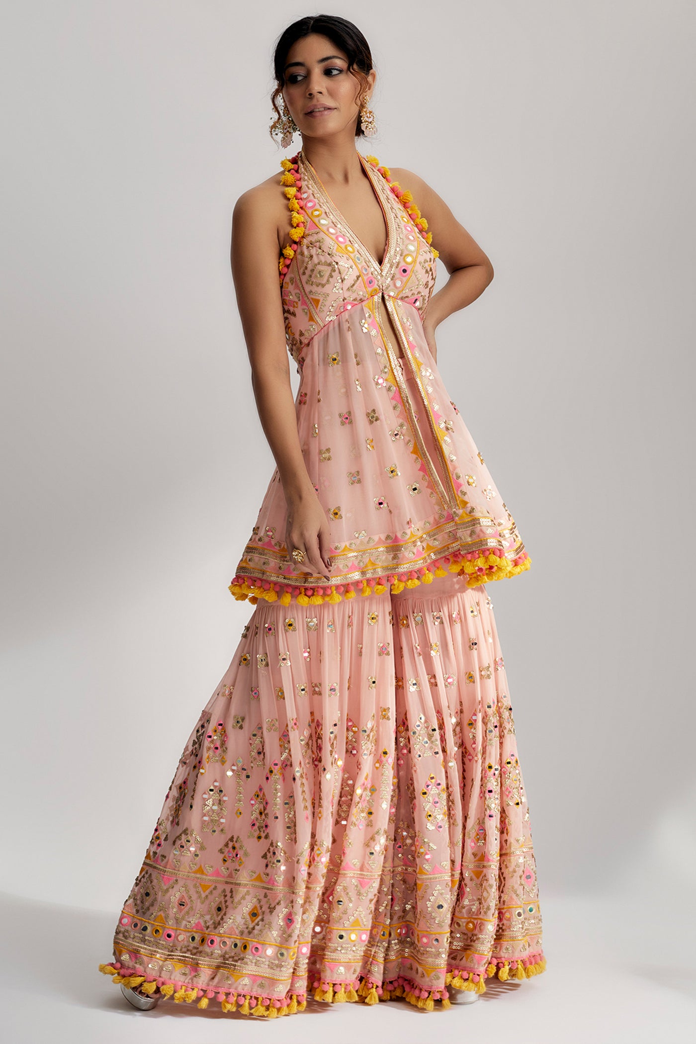 Gopi Vaid Ishana Sharara Set indian designer wear online shopping melange singapore 