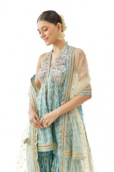 Gopi Vaid Janhavi Peplum Set indian  designer wear online shopping melange singapore