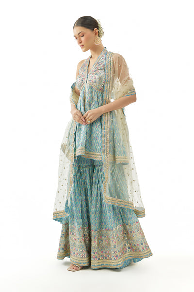 Gopi Vaid Janhavi Peplum Set indian  designer wear online shopping melange singapore