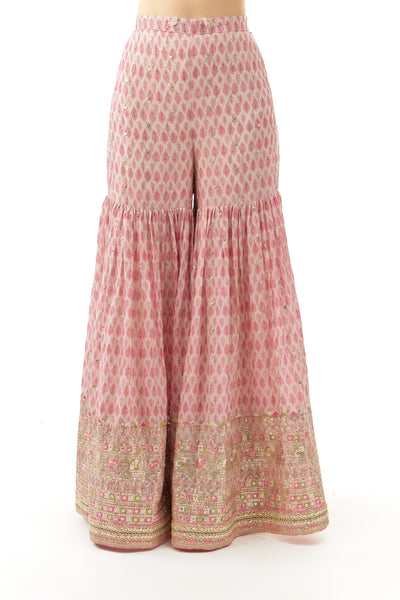 Gopi Vaid Janhavi Peplum Set Pink indian  designer wear online shopping melange singapore