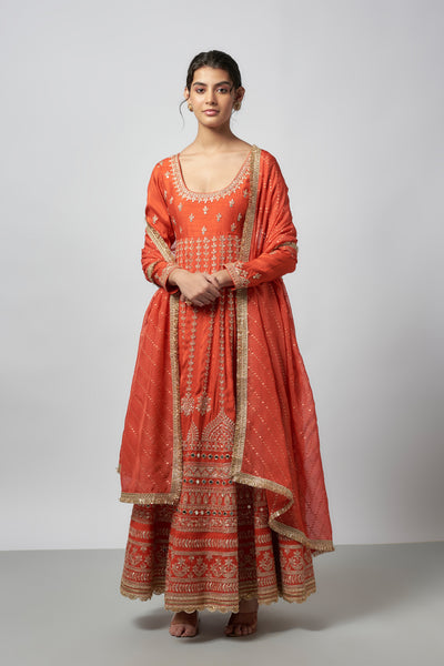 Gopi Vaid Jigyasa Anarkali Set indian designer wear online shopping melange singapore