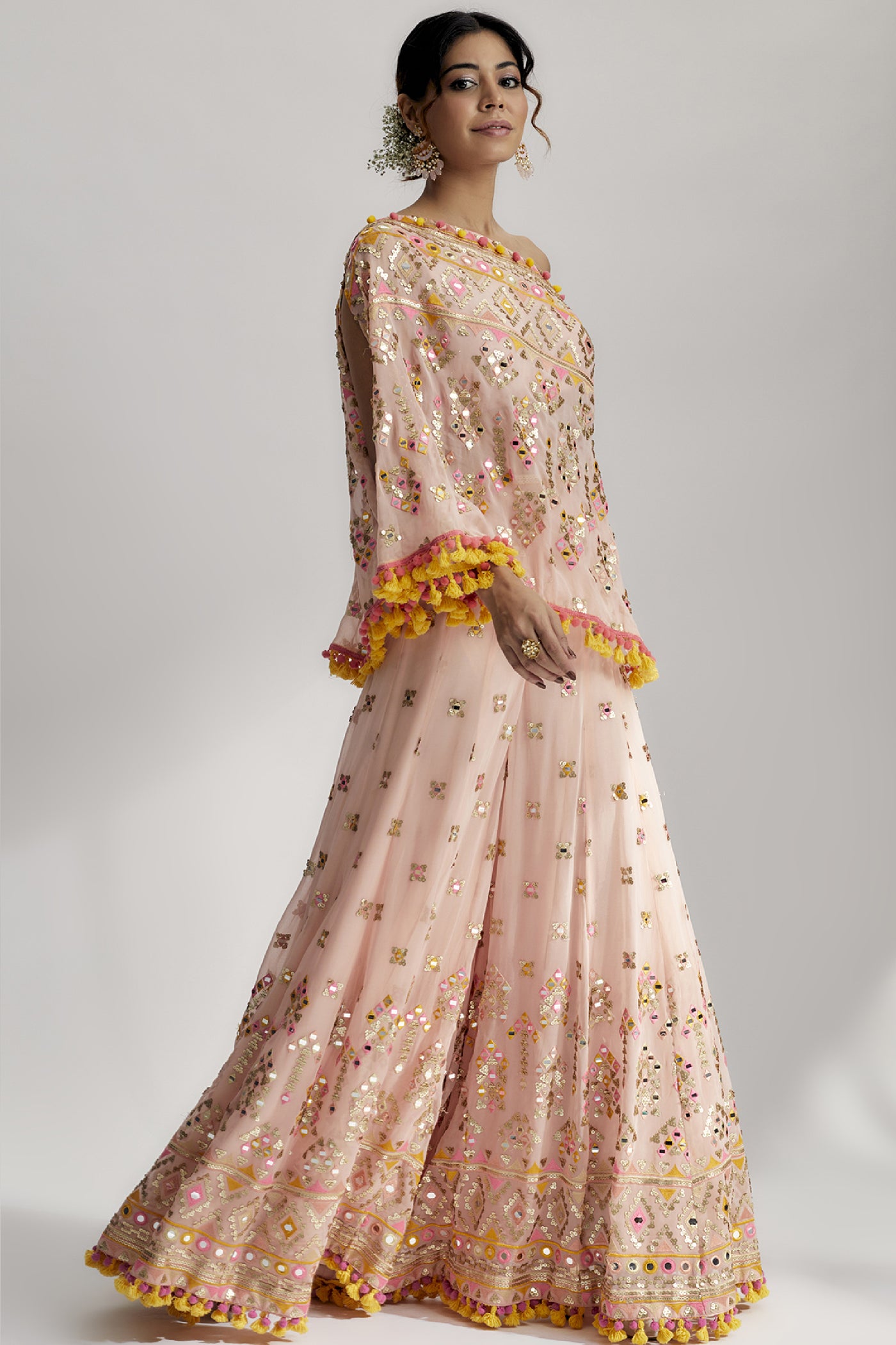 Gopi Vaid Kaveer Flared Pants Set indian designer wear online shopping melange singapore