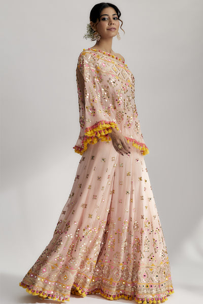 Gopi Vaid Kaveer Flared Pants Set indian designer wear online shopping melange singapore