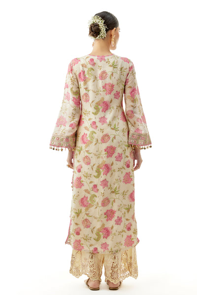 Gopi Vaid Kavya Tunic With Palazzo And Dupatta indian designer wear online shopping melange singapore