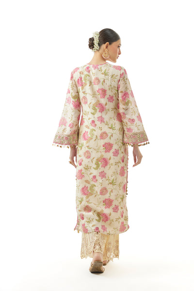 Gopi Vaid Kavya Tunic With Palazzo indian designer wear online shopping melange singapore 
