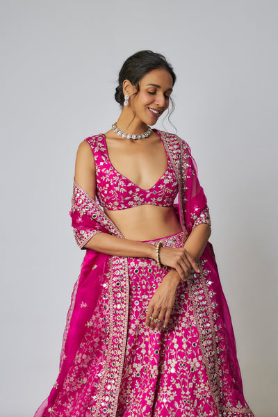 Gopi Vaid Krshnavi Lehenga Set indian designer wear online shopping melange singapore