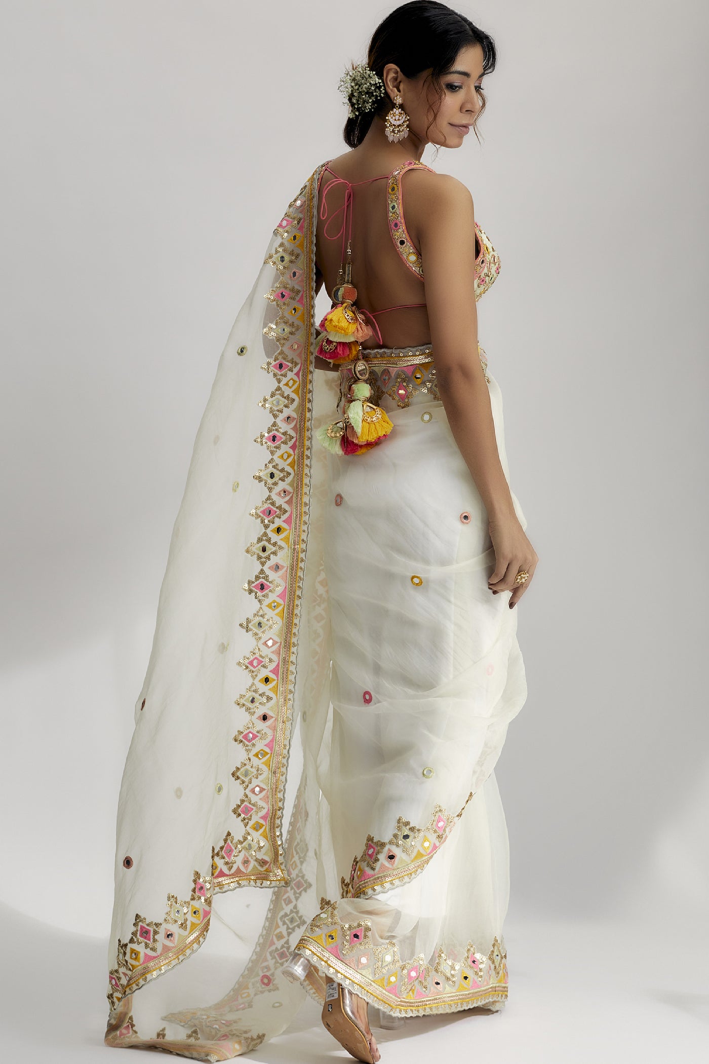 Gopi Vaid Maahi Saree Set Indian designer wear online shopping melange singapore