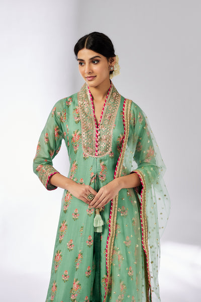 Gopi Vaid Mansi FO Set Mint indian designer wear online shopping melange singapore
