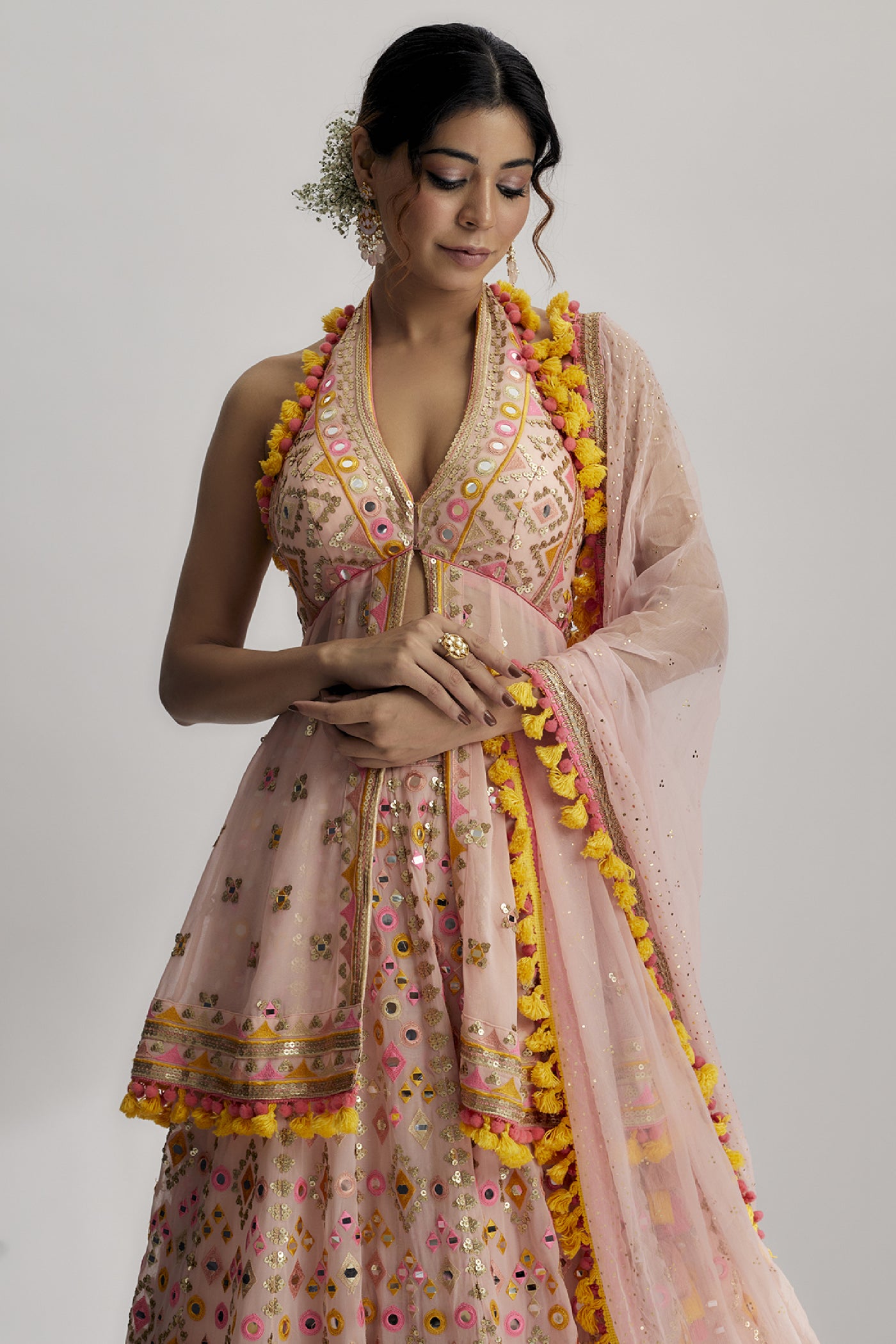 Gopi Vaid Marya Lehenga Set indian designer wear online shopping melange singapore 