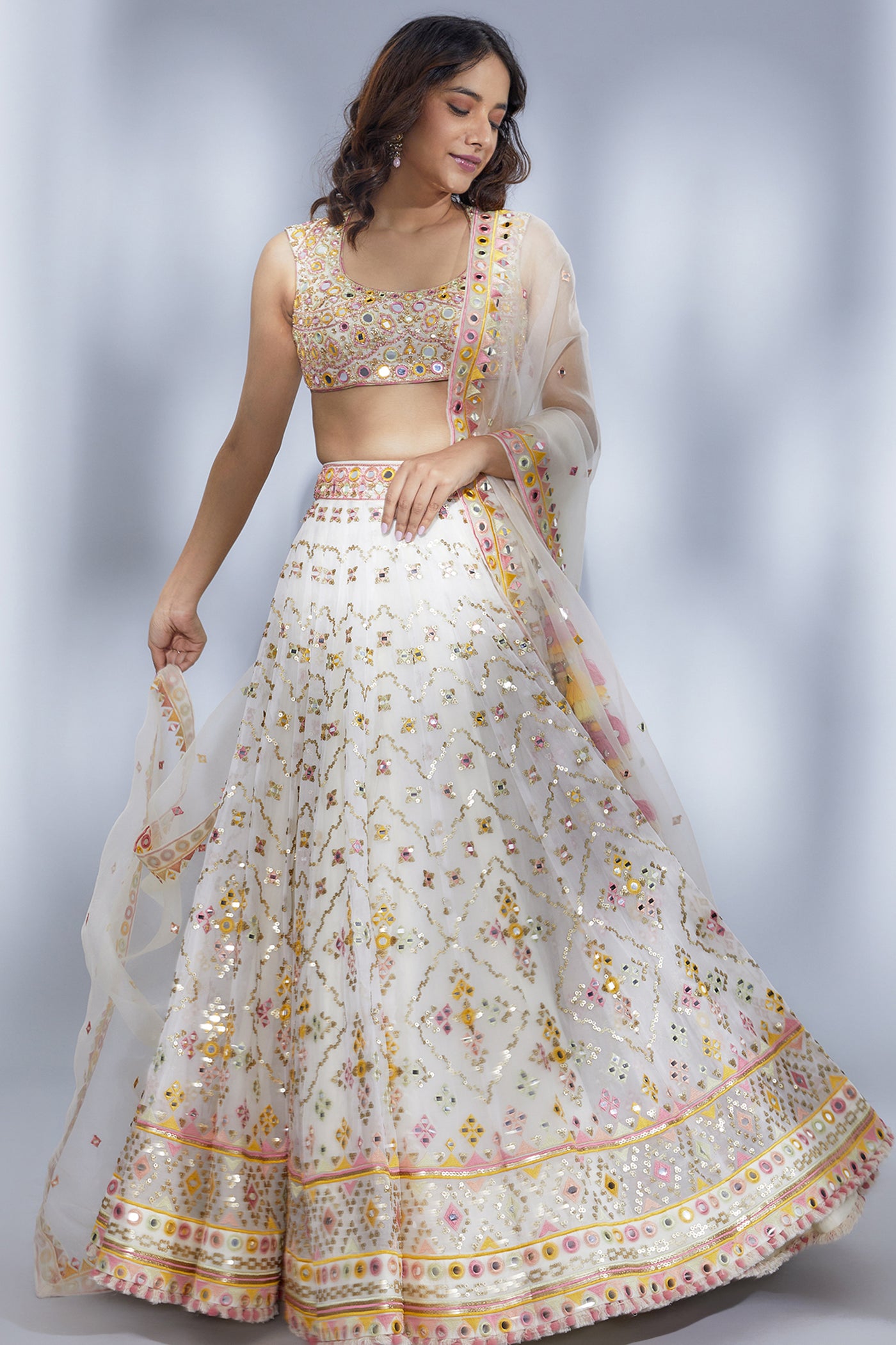Gopi Vaid Maya Lehenga Set indian designer wear online shopping melange singapore