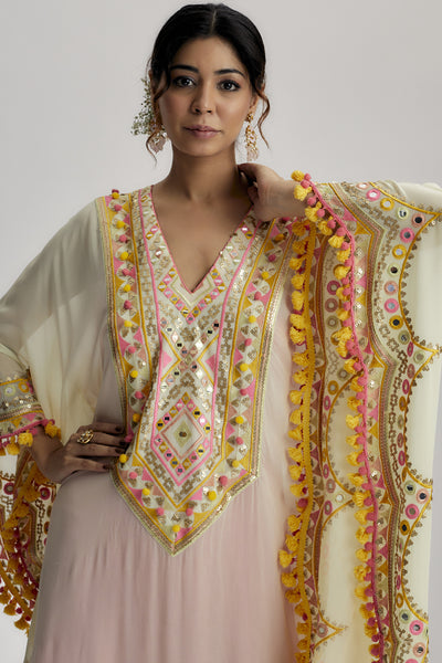 Gopi Vaid Miraan Scallop Kaftan Indian designer wear online shopping melange singapore