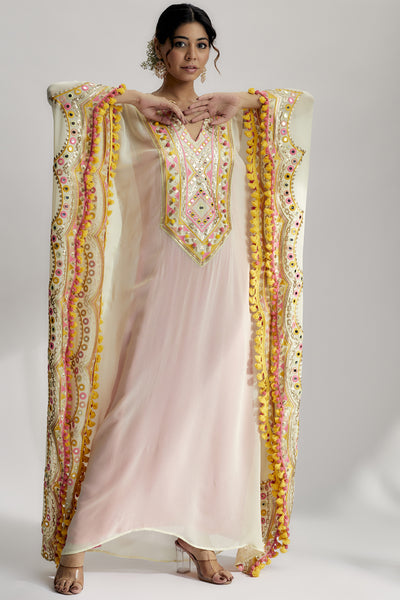 Gopi Vaid Miraan Scallop Kaftan Indian designer wear online shopping melange singapore