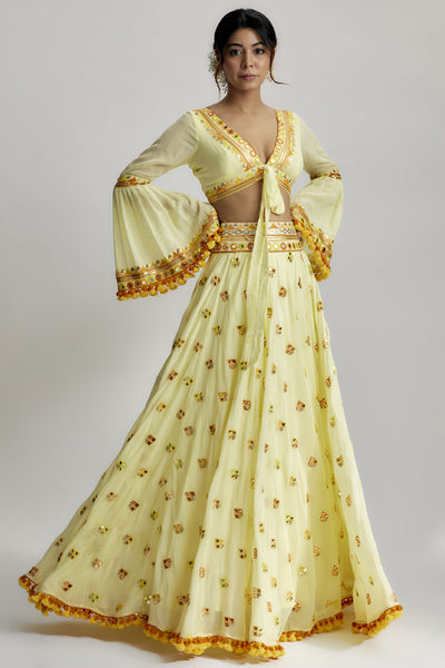 Gopi Vaid Navya Victorian Skirt Set indian designer wear online shopping melange singapore