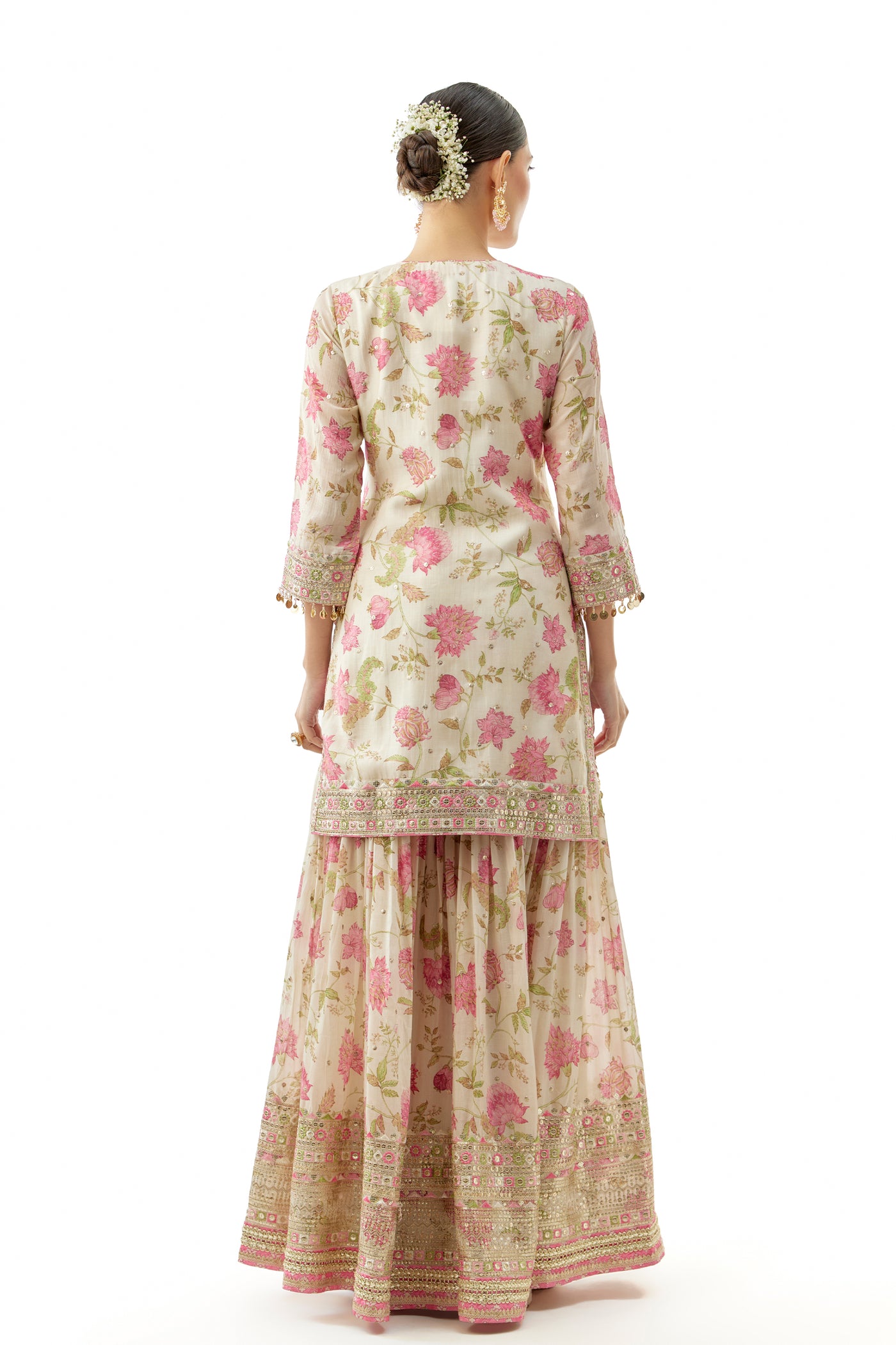 Gopi Vaid Niyati Sharara Set Ivory indian designer wear online shopping melange singapore
